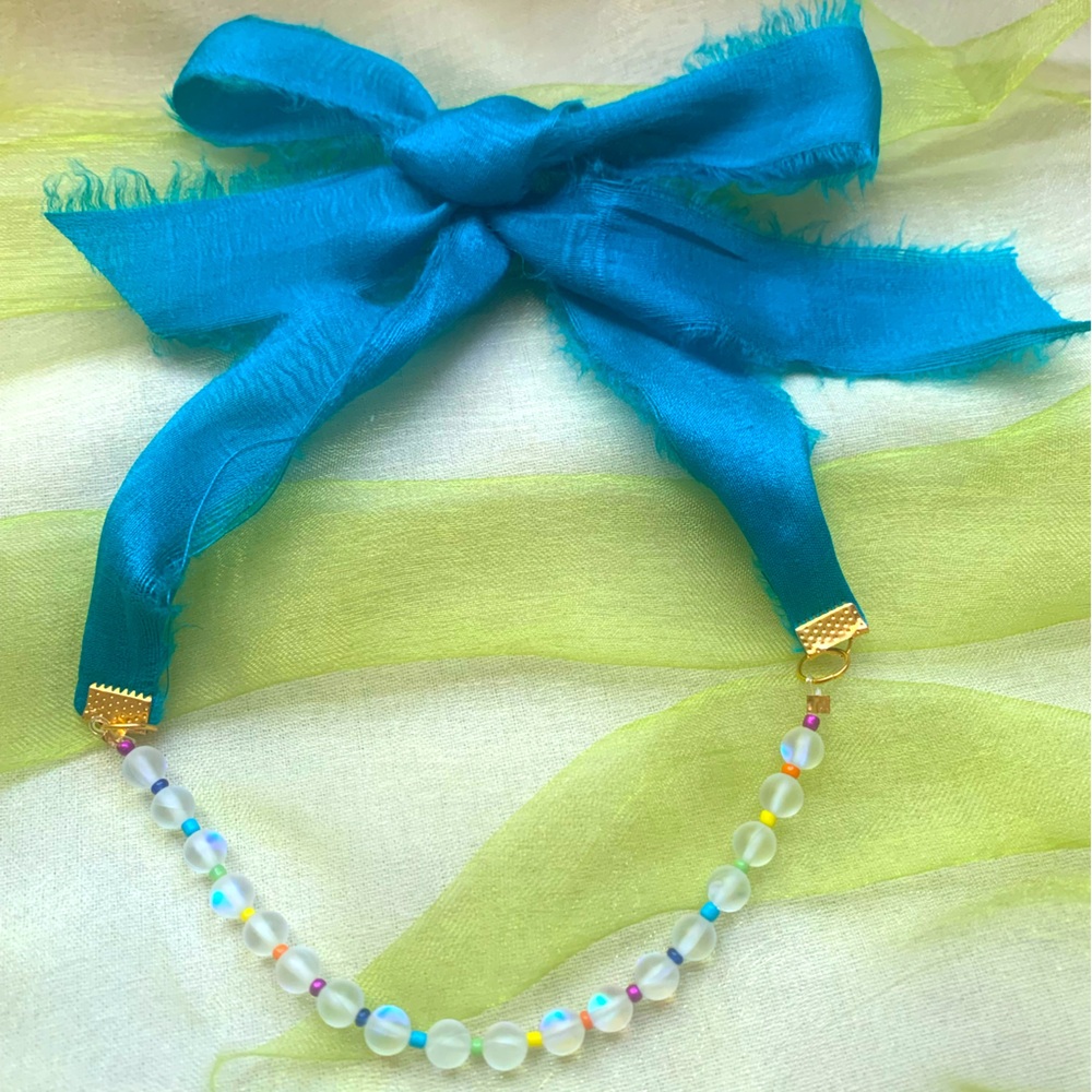 Rainbow Ribbon Necklace